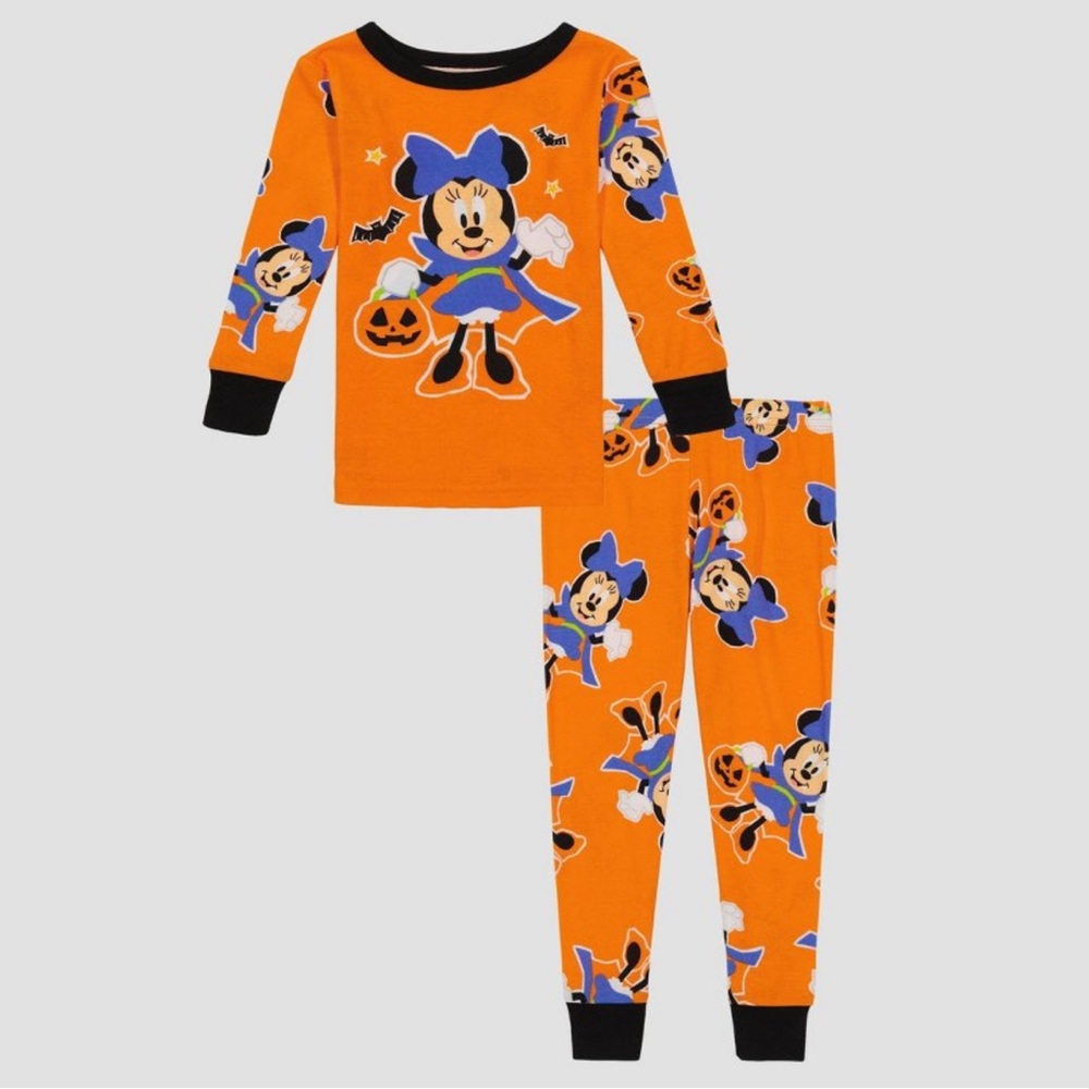 Disney Minnie Mouse Pumpkin Halloween Pajama Set - Picture 1 of 6
